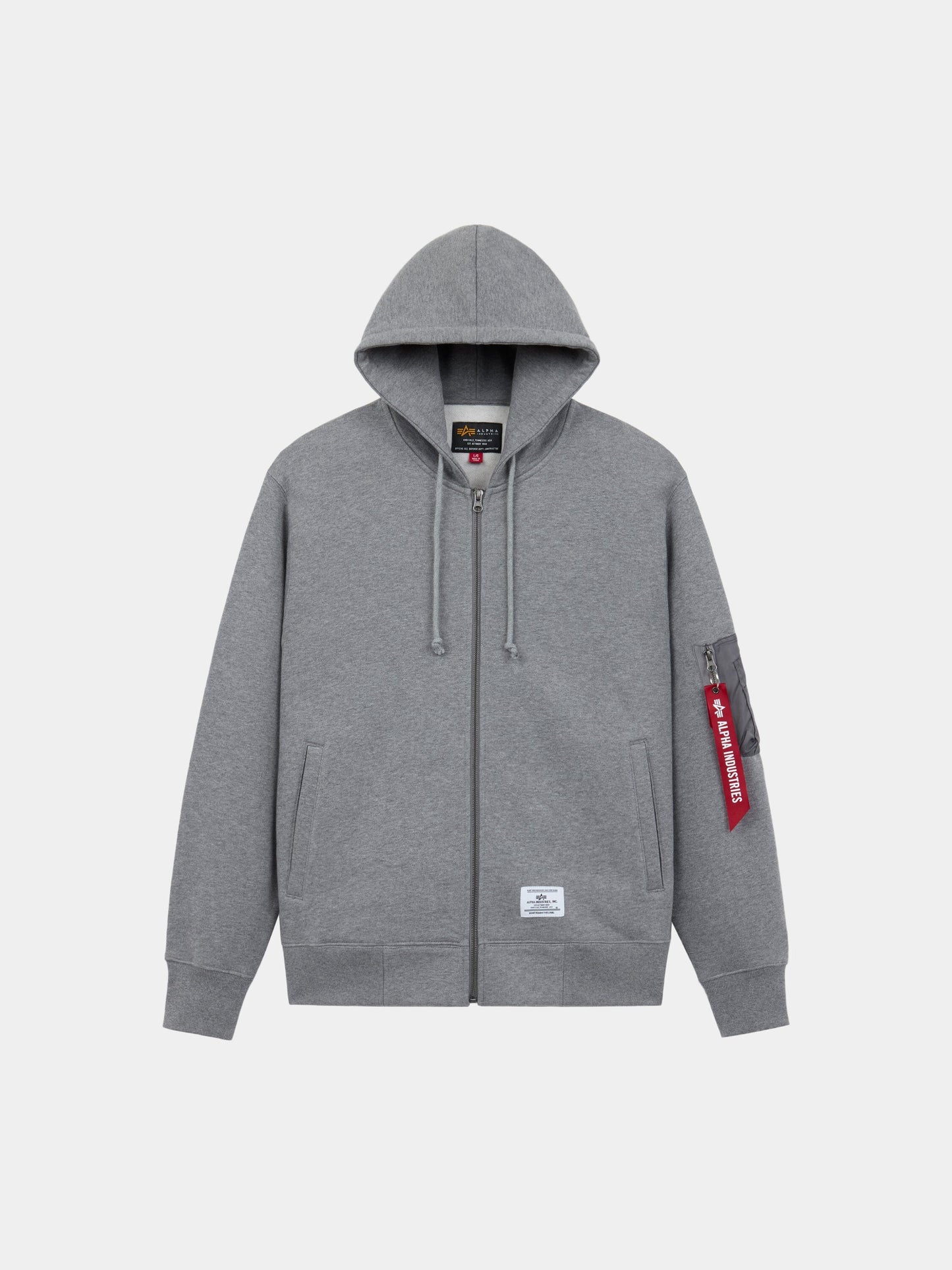 UTILITY POCKET FULL ZIP UP TOP Alpha Industries MEDIUM CHARCOAL HEATHER XXS 