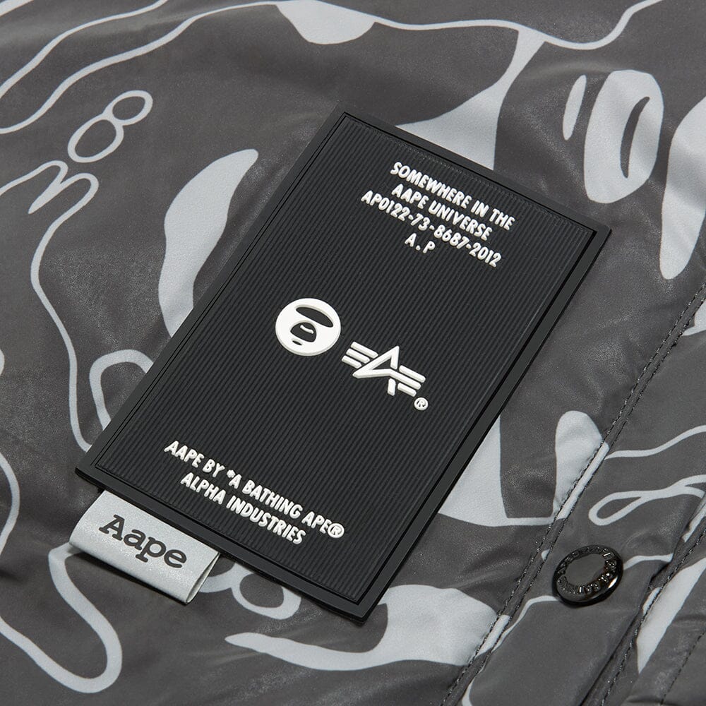 AAPE X ALPHA MA-1 QUILTED REVERSIBLE JACKET OUTERWEAR Alpha Industries 