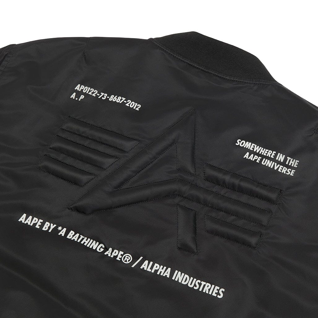 AAPE X ALPHA MA-1 QUILTED REVERSIBLE JACKET OUTERWEAR Alpha Industries 