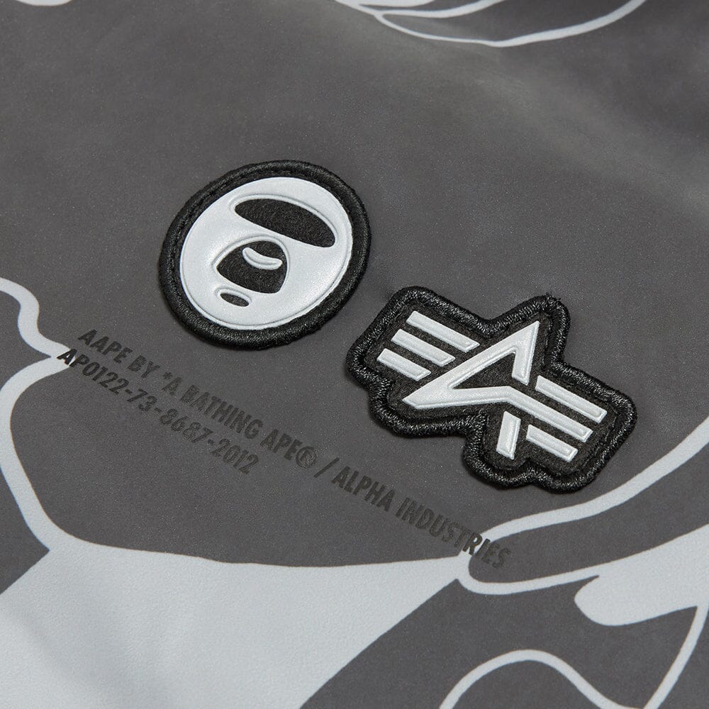 AAPE X ALPHA MA-1 QUILTED REVERSIBLE JACKET OUTERWEAR Alpha Industries 