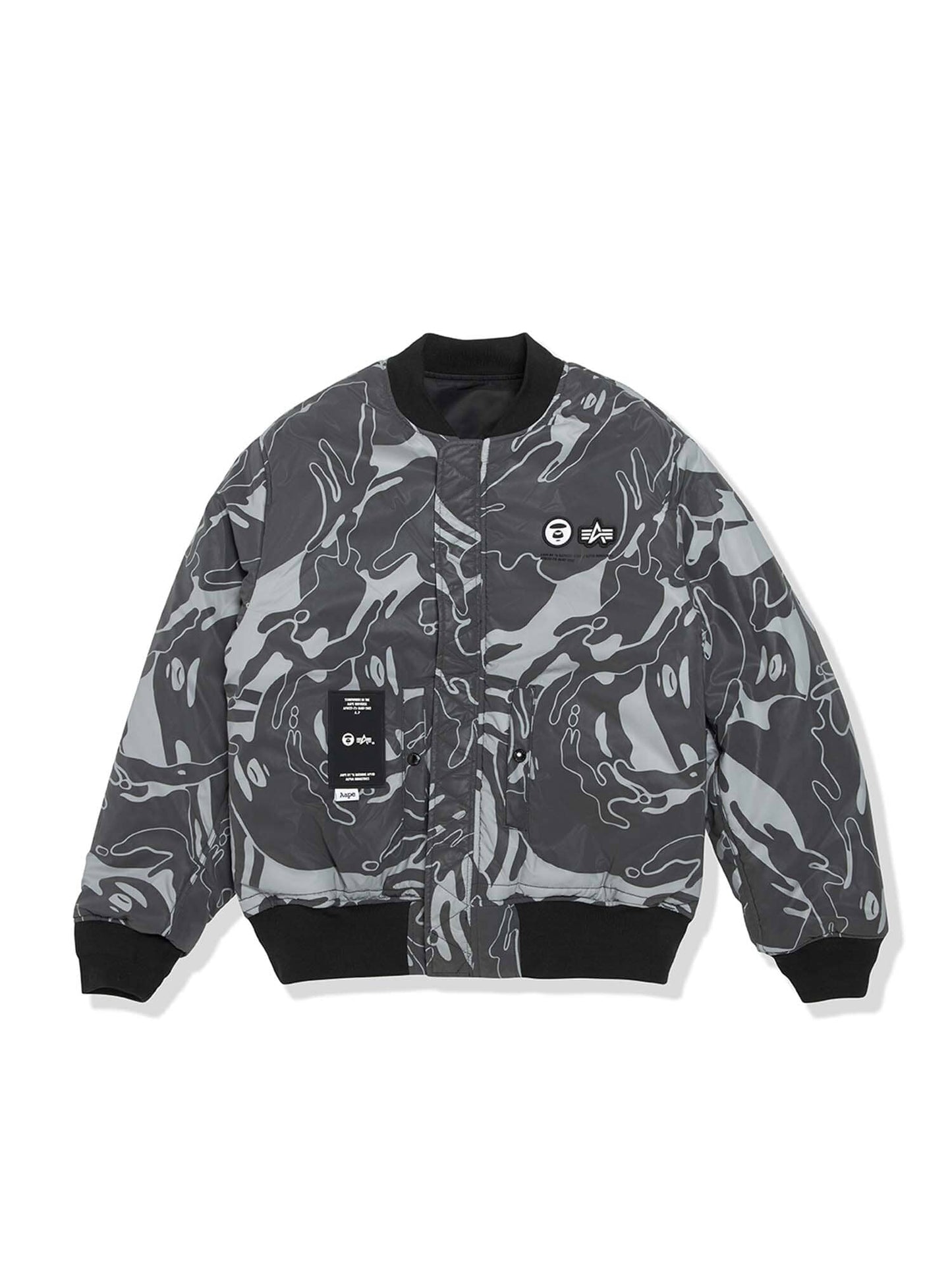AAPE X ALPHA MA-1 REVERSIBLE BOMBER JACKET OUTERWEAR Alpha Industries 