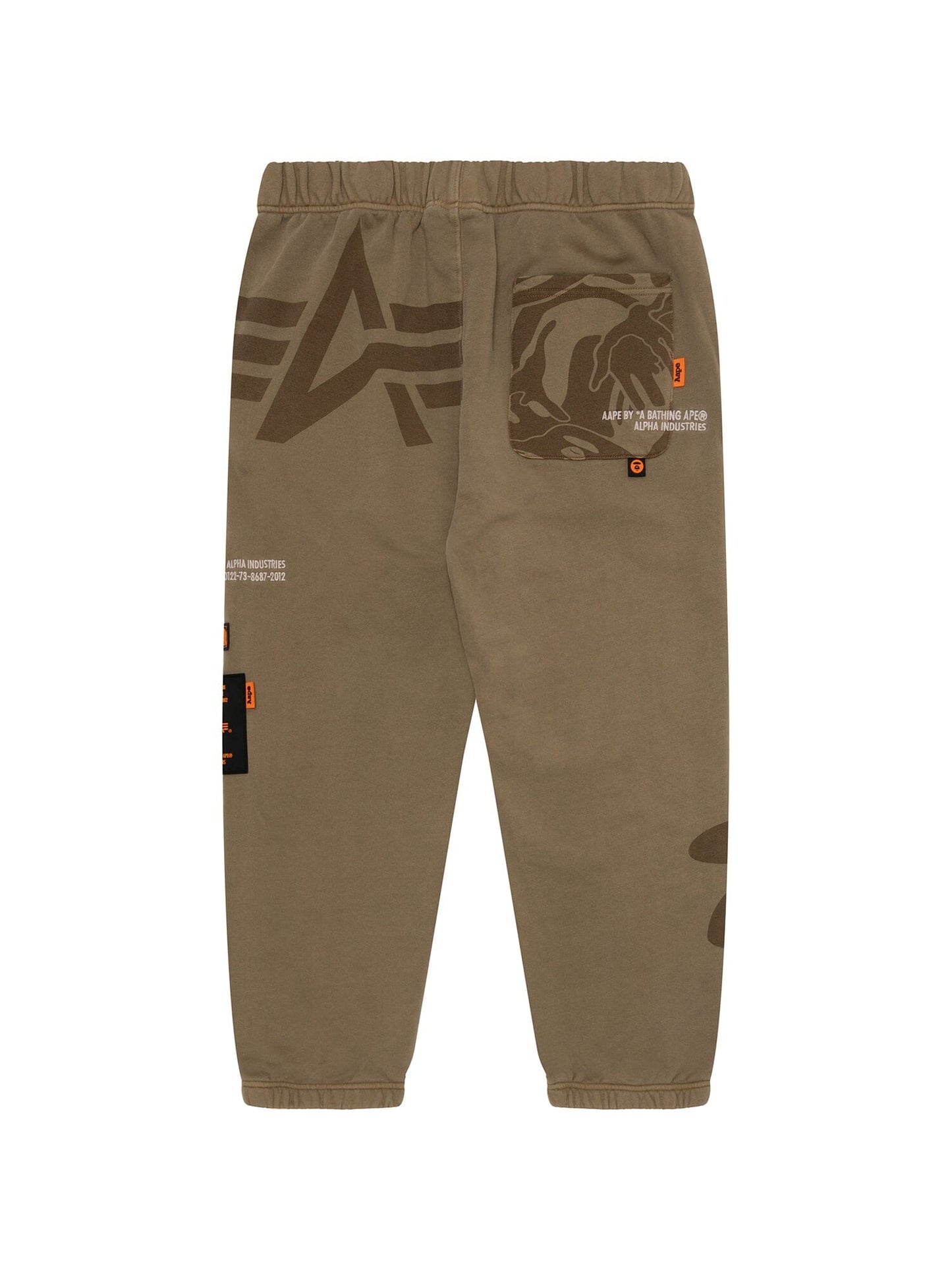 AAPE X ALPHA WASHED FLEECE SWEATPANTS BOTTOM Alpha Industries 