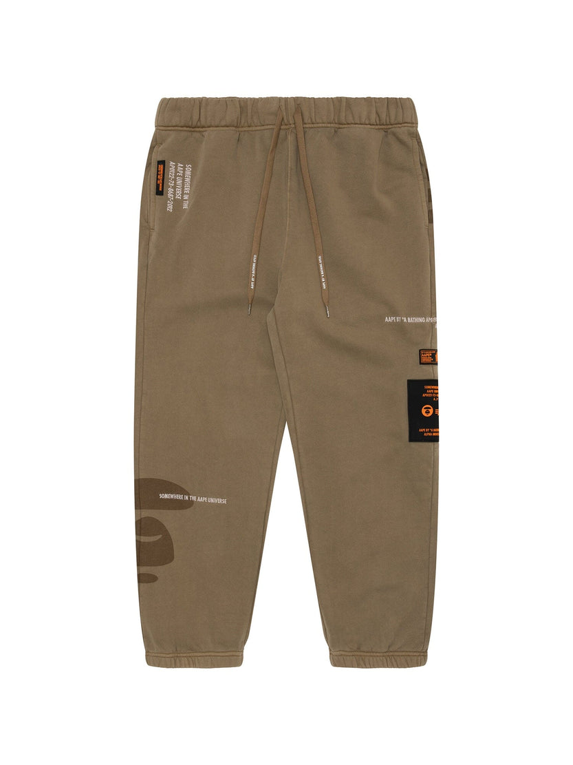 AAPE X ALPHA WASHED FLEECE SWEATPANTS BOTTOM Alpha Industries GRAY 2XL 
