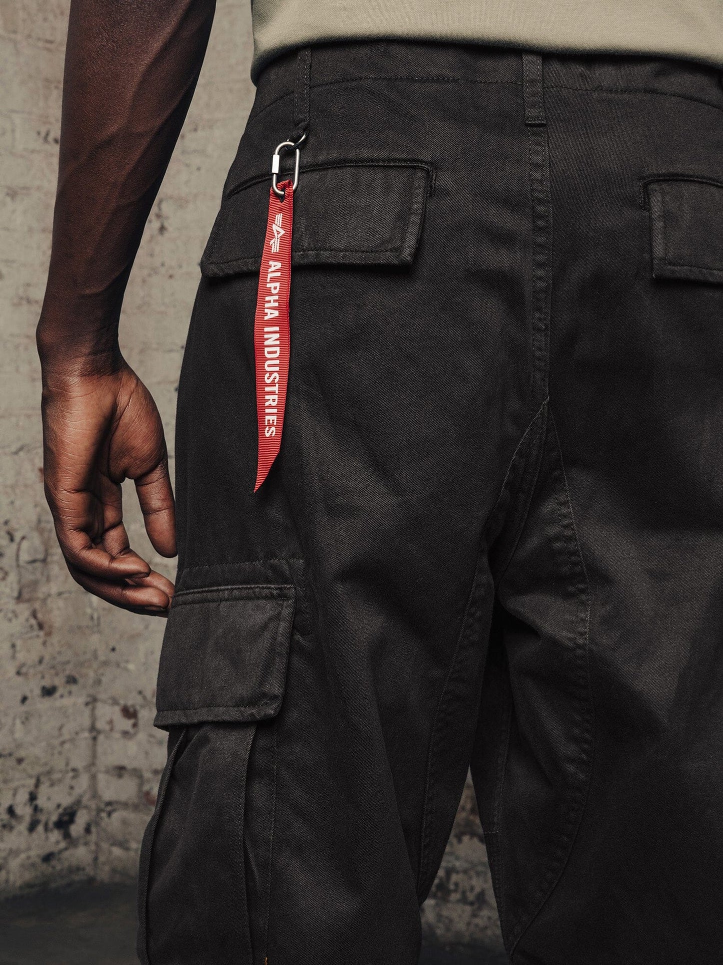 Alpha Industries Acu Pant Cargo Pants with Utility Pockets and Signature Red Tag on Belt Loop.