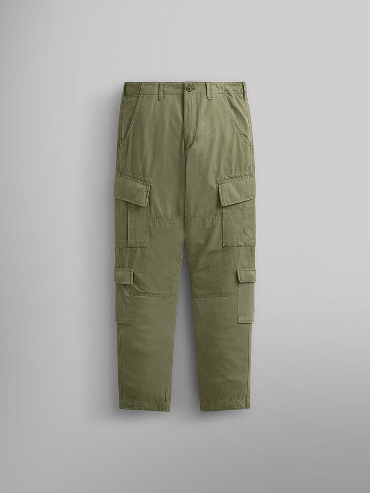 Alpha Industries Acu Pant, olive green cargo pants with utility pockets.