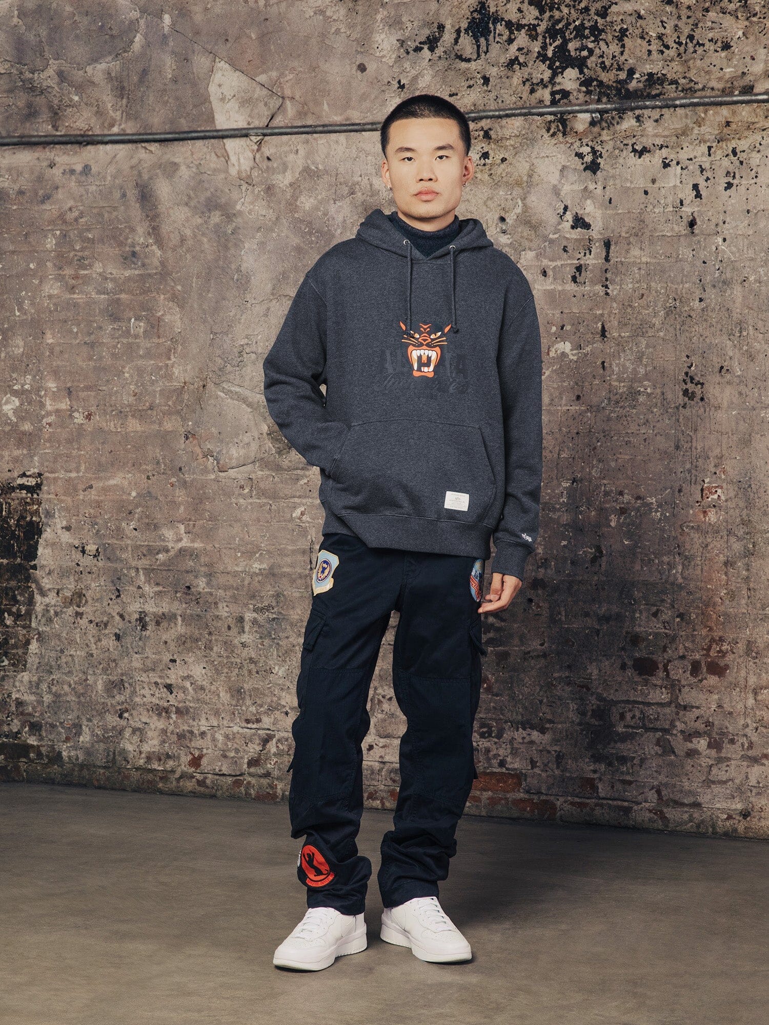 ALPHA VINTAGE PANTHER HOODIE TOP Alpha Industries 