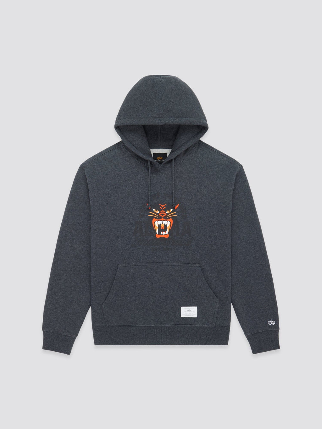 ALPHA VINTAGE PANTHER HOODIE TOP Alpha Industries DARK CHARCOAL HEATHER 2XL 