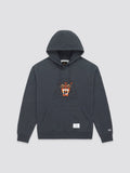 ALPHA VINTAGE PANTHER HOODIE TOP Alpha Industries DARK CHARCOAL HEATHER 2XL 