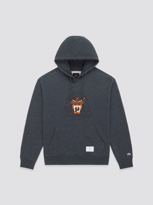 ALPHA VINTAGE PANTHER HOODIE TOP Alpha Industries DARK CHARCOAL HEATHER 2XL 