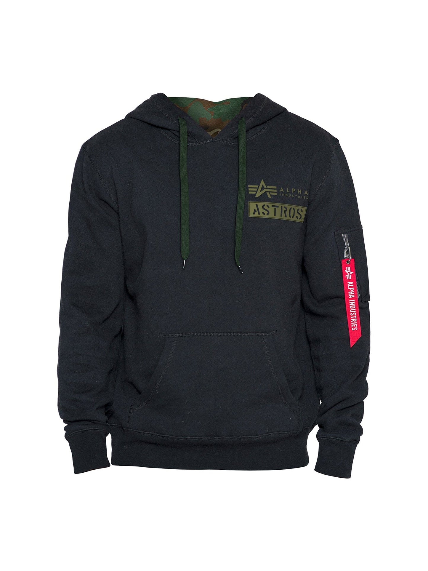 ALPHA X NEW ERA ASTROS HOODIE TOP Alpha Industries, Inc. BLACK 2XL 