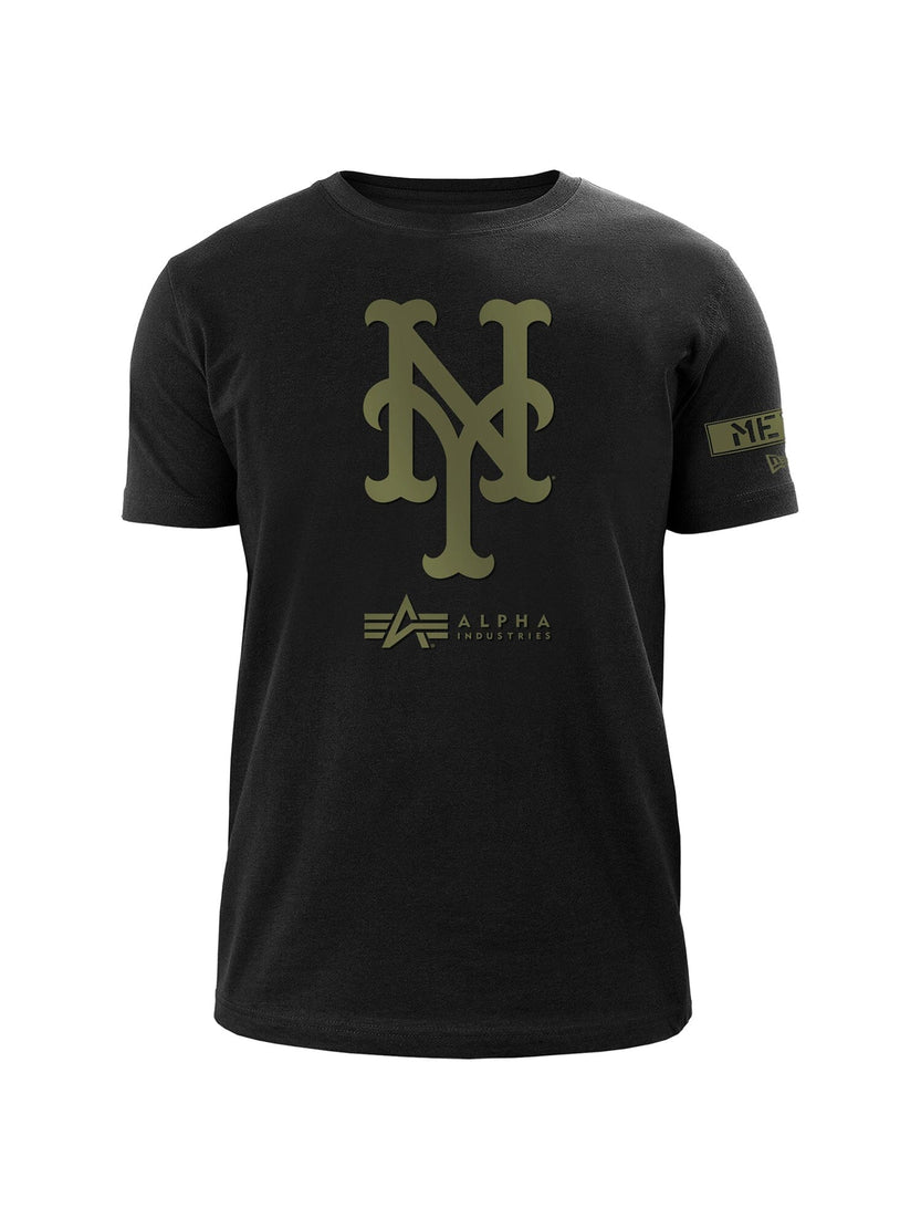 ALPHA X NEW ERA METS T-SHIRT TOP Alpha Industries, Inc. BLACK 2XL 