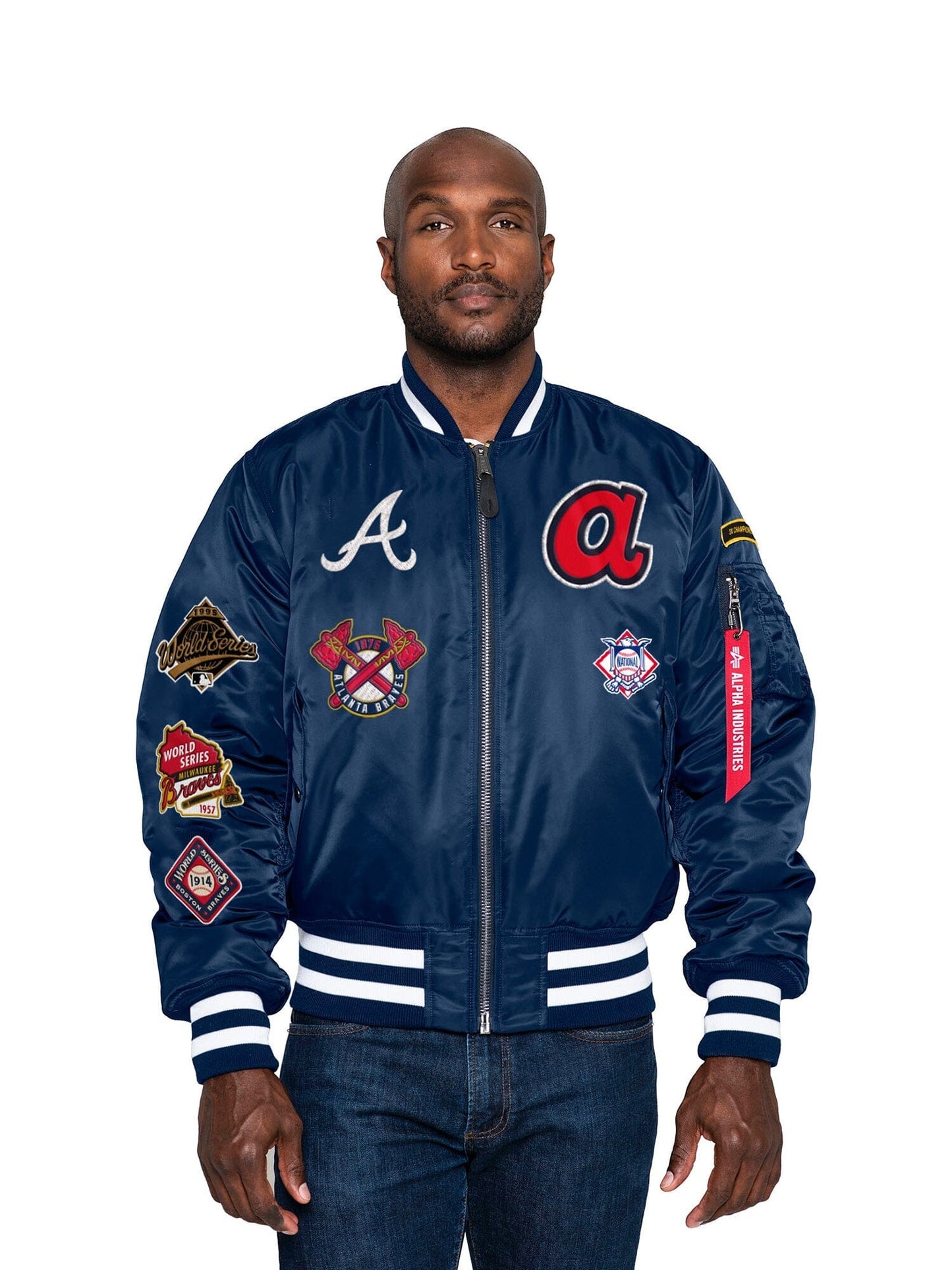 ATLANTA BRAVES X ALPHA X NEW ERA MA-1 BOMBER JACKET OUTERWEAR Alpha Industries 