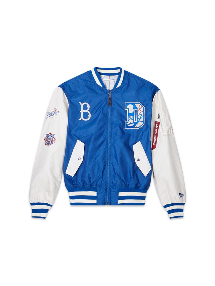 BROOKLYN DODGERS X ALPHA X NEW ERA L-2B BOMBER JACKET OUTERWEAR Alpha Industries BLUE 2XL 