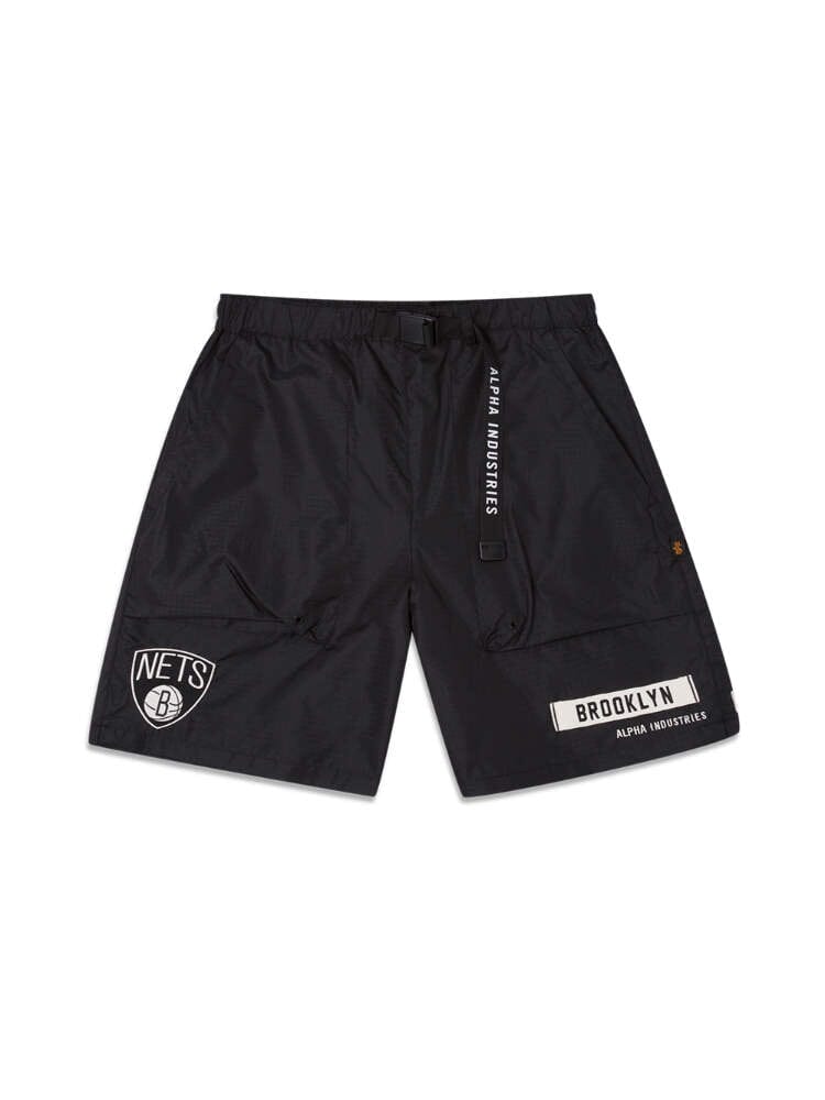 BROOKLYN NETS X ALPHA X NEW ERA NYLON SHORTS BOTTOM Alpha Industries BLACK 2XL 