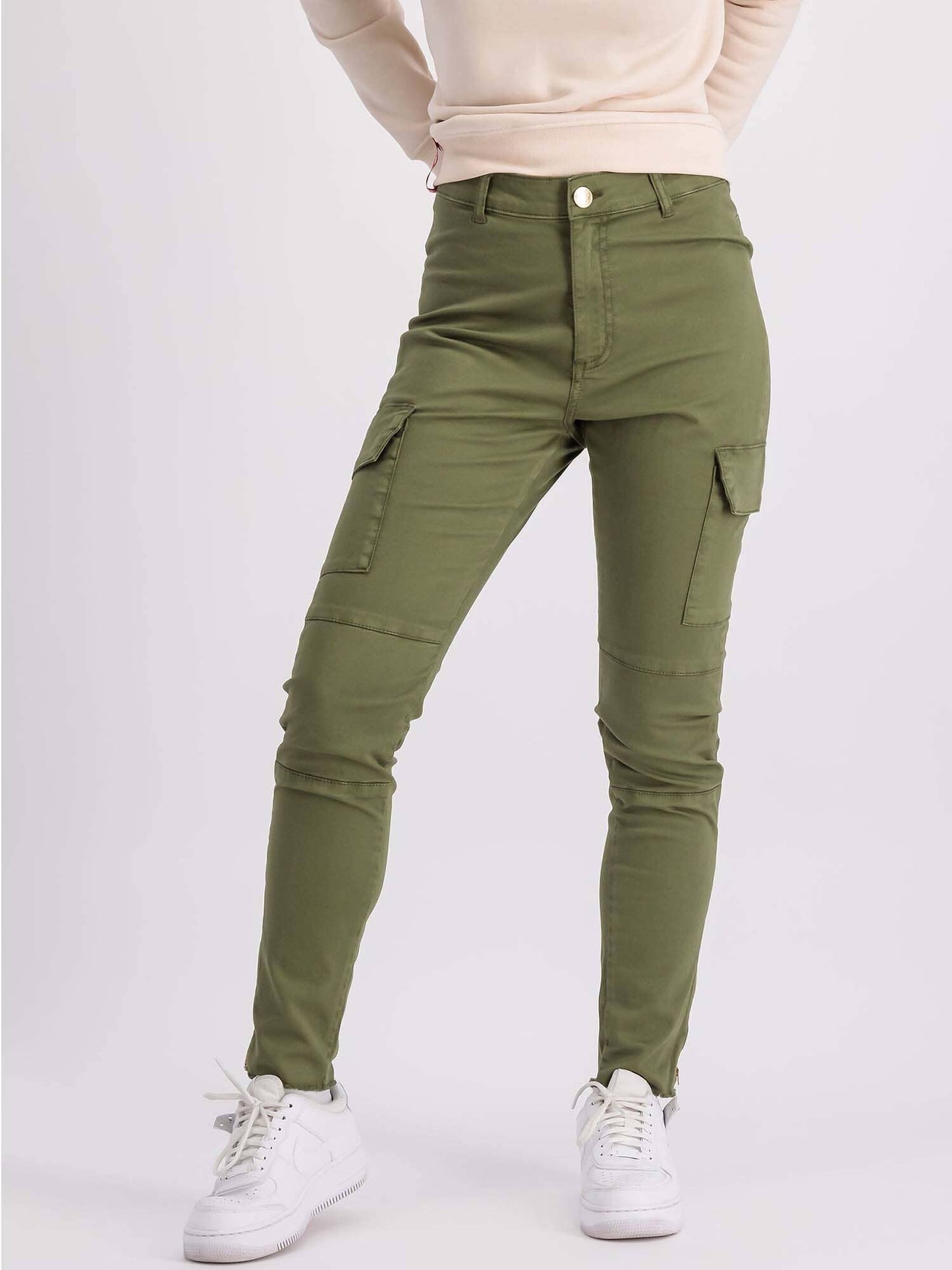 CARGO ZIP PANT W BOTTOM Alpha Industries OLIVE L 