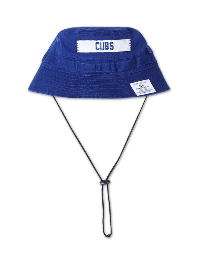 CHICAGO CUBS X ALPHA X NEW ERA BUCKET HAT (HISTORIC LOGO) ACCESSORY Alpha Industries DARK BLUE L/XL 