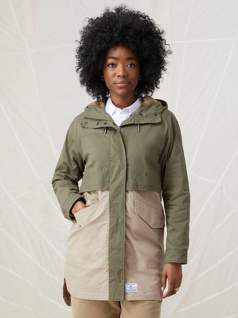 Colorblock hooded anorak outlet