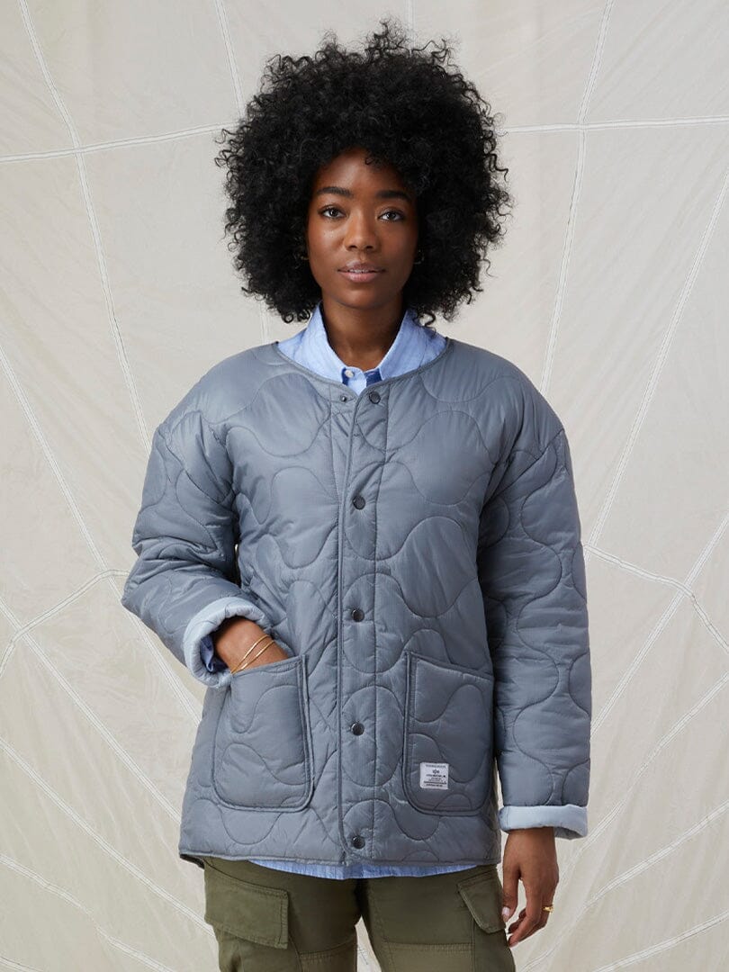 CONTRAST QUILTED LINER W OUTERWEAR Alpha Industries DARK BLUE GRAY L 