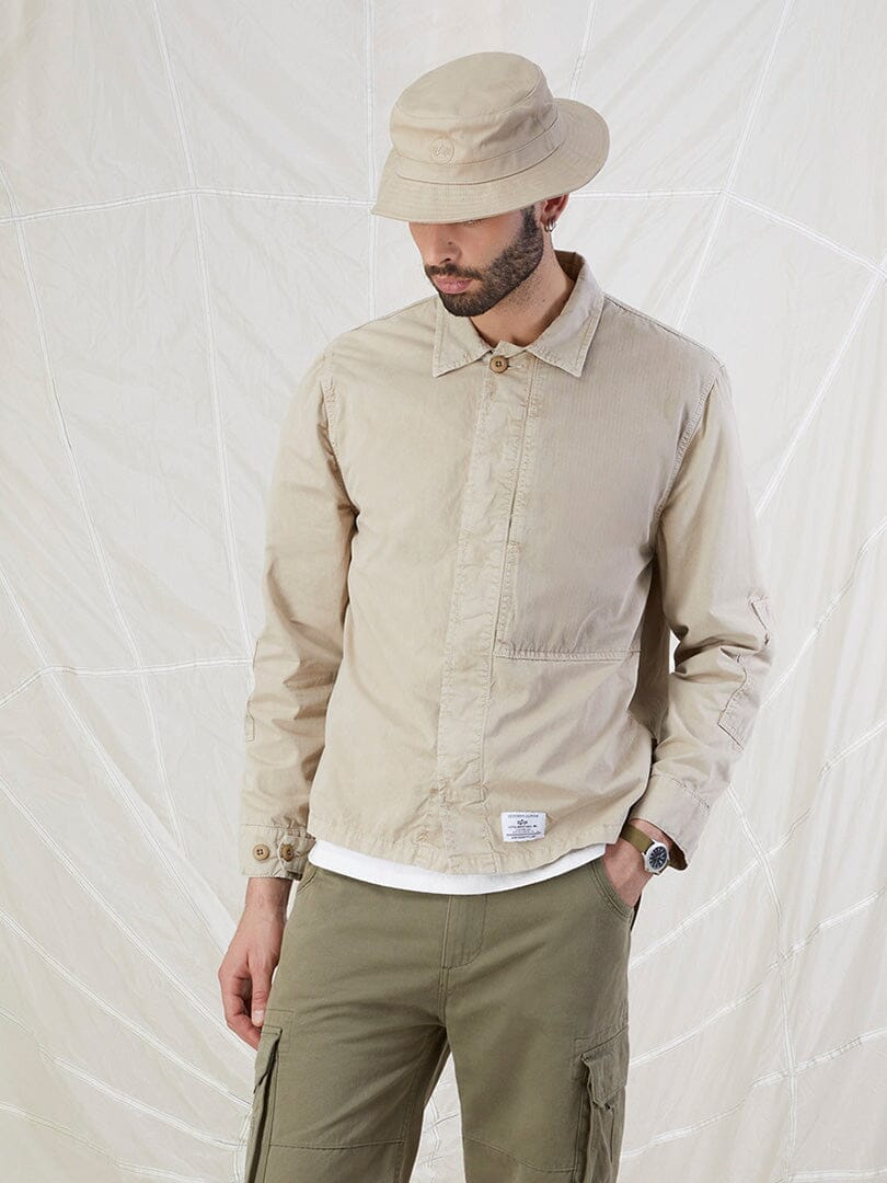 CONTRAST SHIRT JACKET OUTERWEAR Alpha Industries VINTAGE KHAKI 2XL 