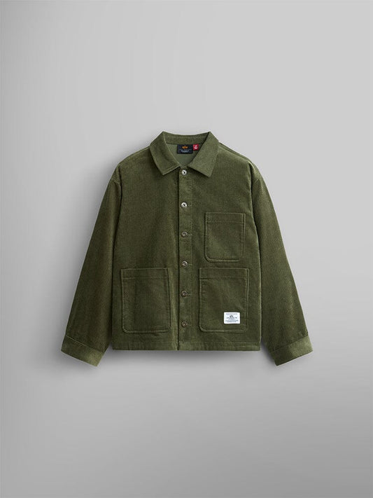 CORDUROY CHORE COAT W OUTERWEAR Alpha Industries OG-107 GREEN L 