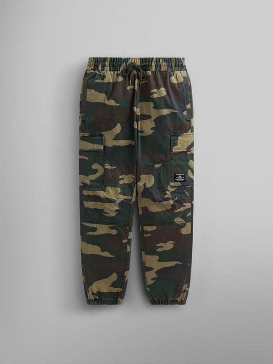 COTTON JOGGER BOTTOM Alpha Industries WOODLAND CAMO L 