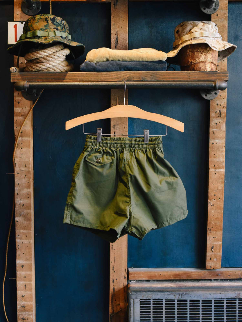 DEADSTOCK SWIM TRUNKS RESUPPLY Alpha Industries, Inc. OLIVE O/S 