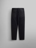 Alpha Industries Fatigue Pant, black, straight-leg, button closure, two front utility pockets.