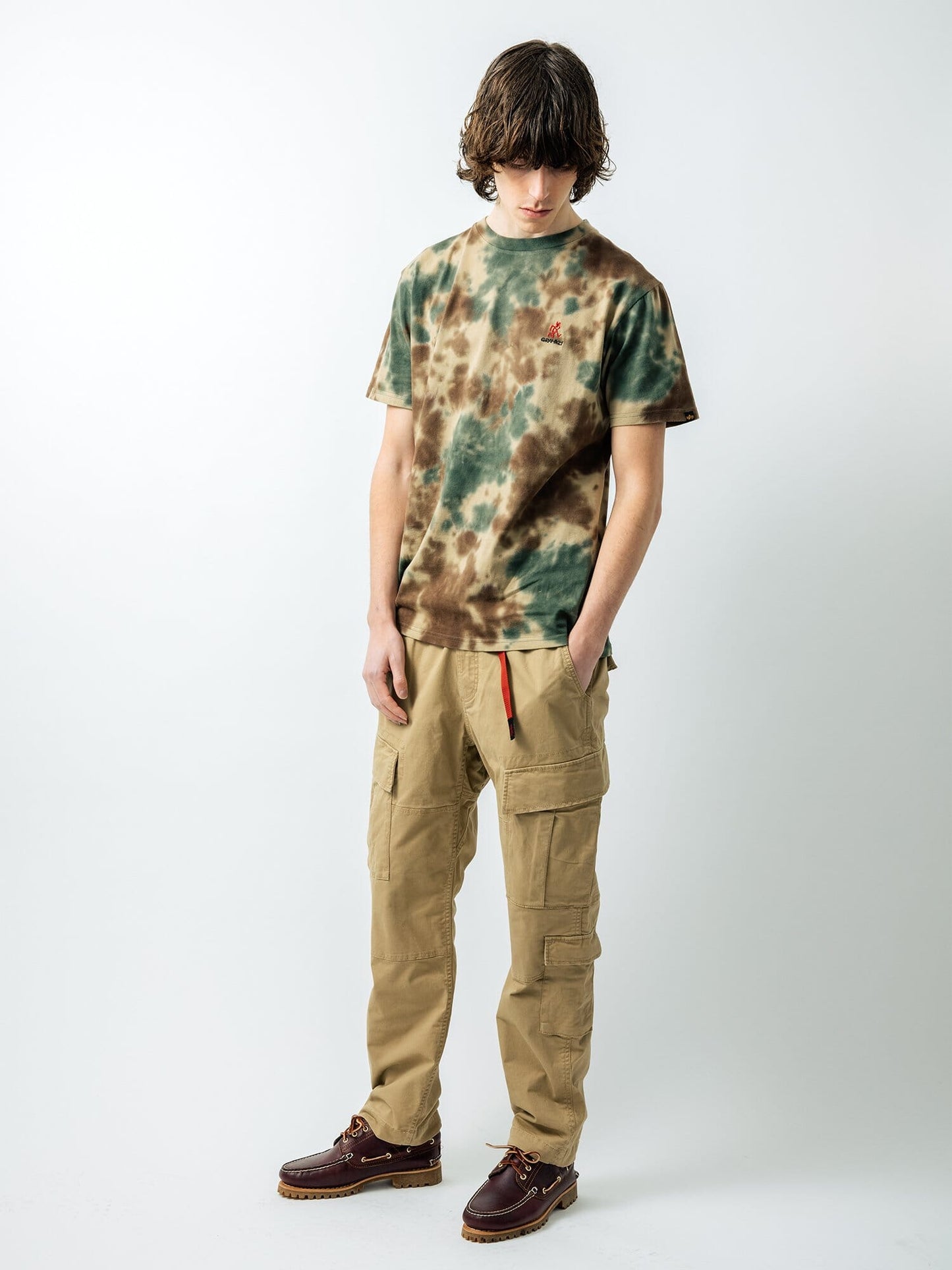 GRAMICCI X ALPHA COTTON CAMO TIE DYE TEE TOP Alpha Industries, Inc. WOODLAND CAMO L 