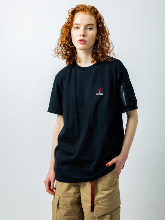 Gramicci X Alpha Cotton Cigar Pocket Tee Black, Alpha Industries.