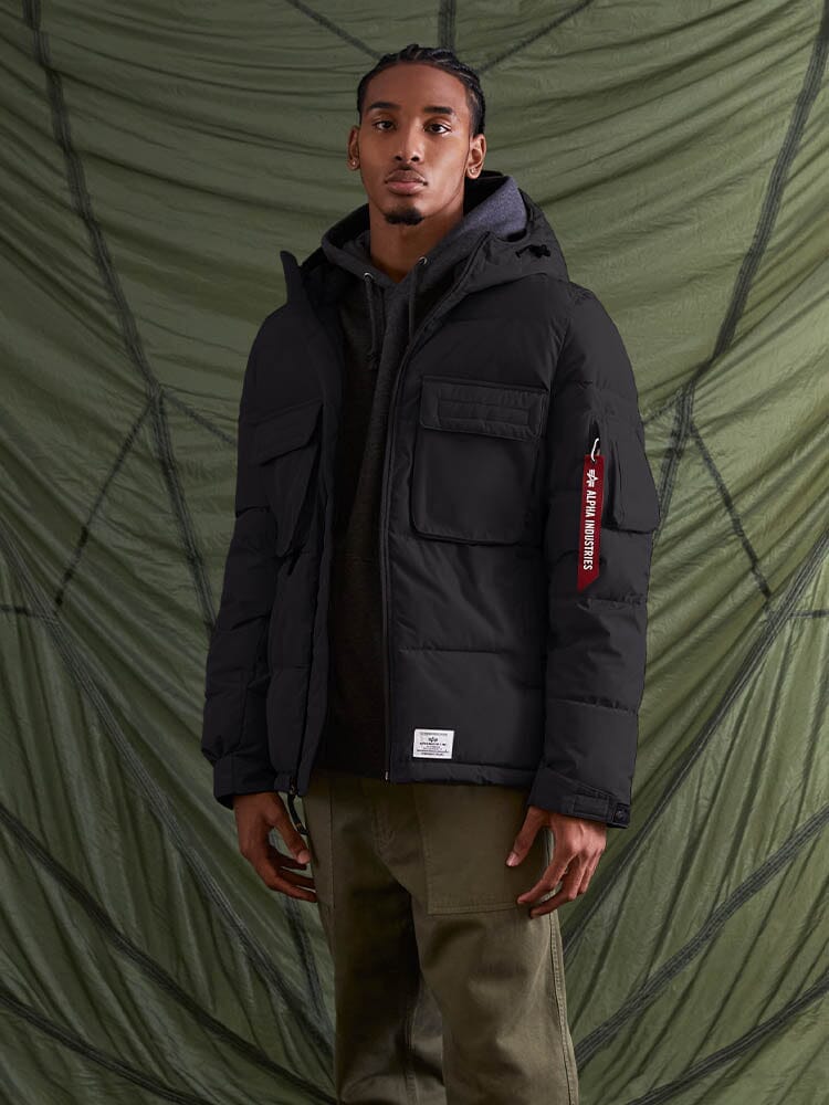 HOODED PUFFER JACKET OUTERWEAR Alpha Industries, Inc. 