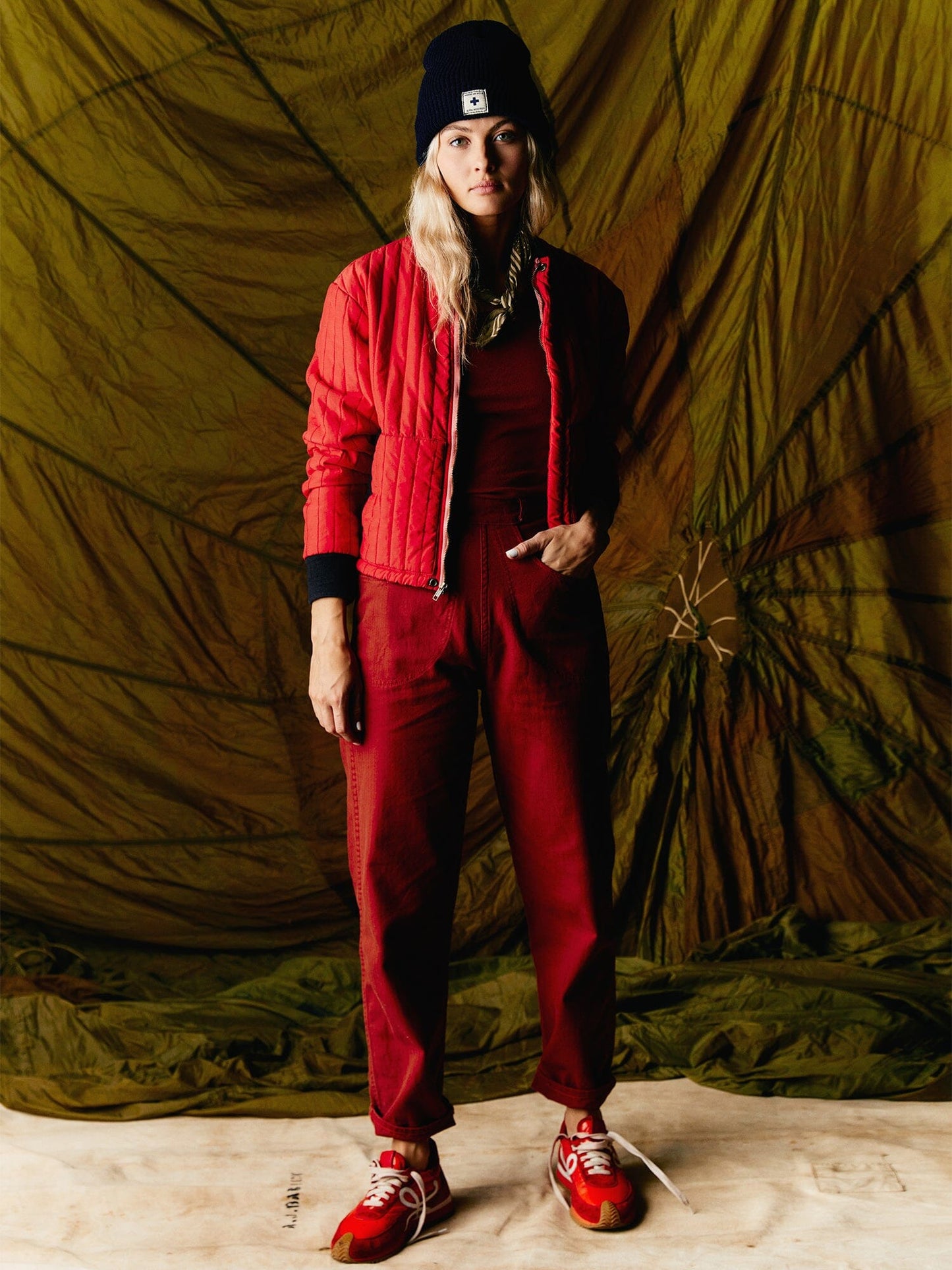IMOGENE X ALPHA RED BOMBER JACKET OUTERWEAR Alpha Industries 