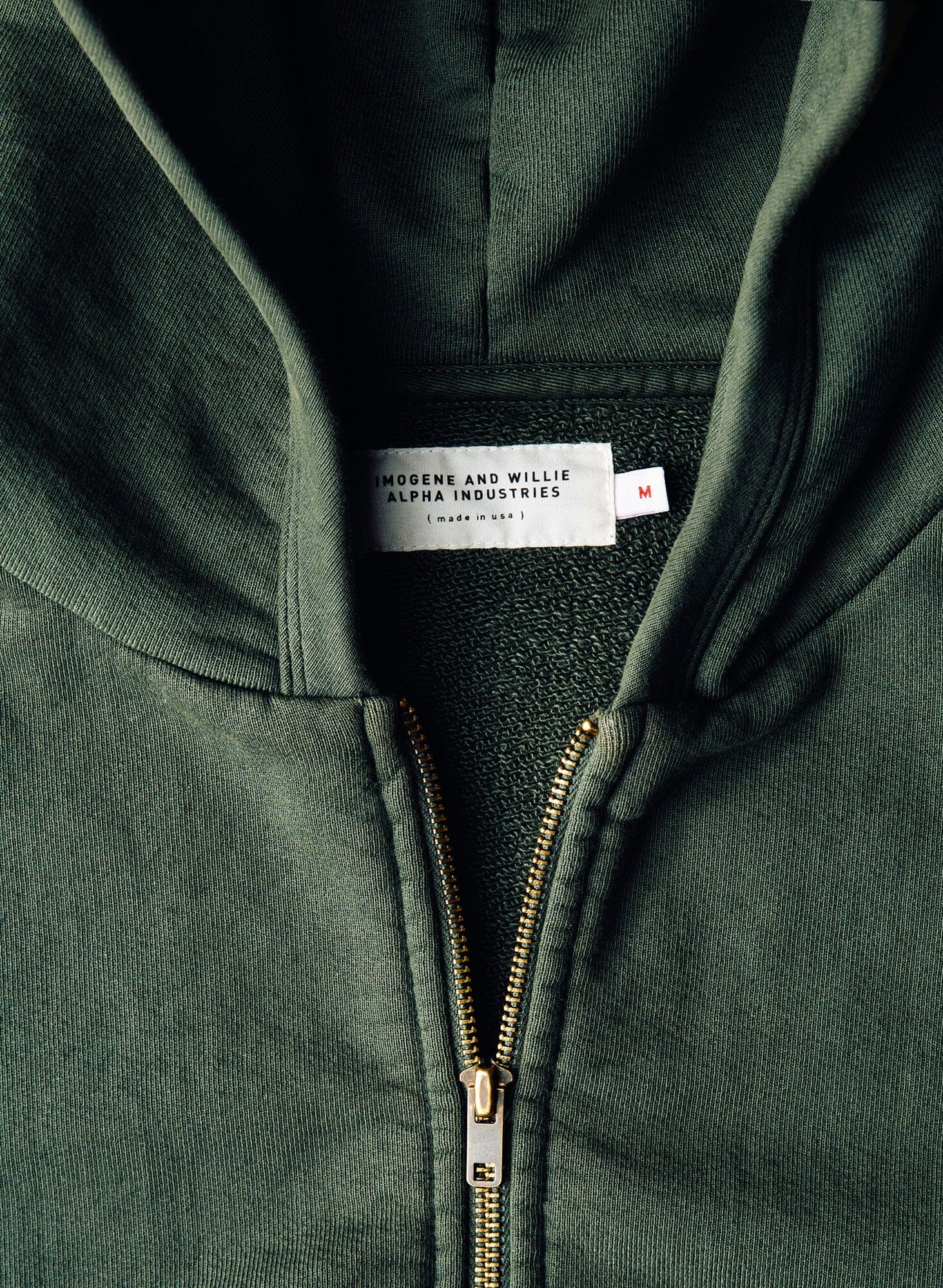 IMOGENE X ALPHA STANDARD ZIP HOODIE TOP Alpha Industries 