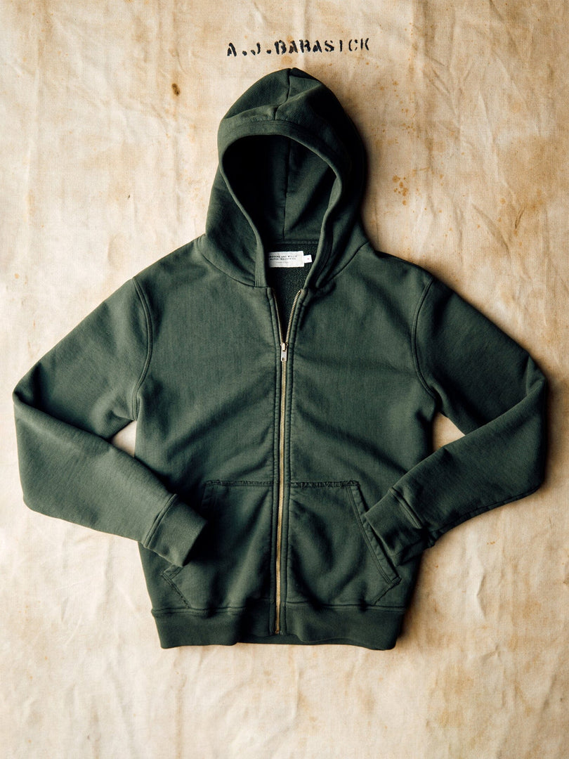 IMOGENE X ALPHA STANDARD ZIP HOODIE TOP Alpha Industries DARK GREEN 2XL 
