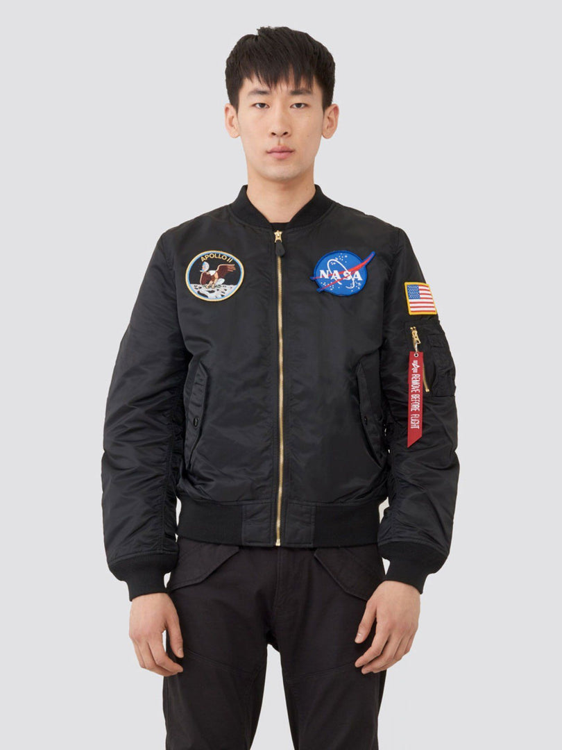 L-2B APOLLO BOMBER JACKET OUTERWEAR Alpha Industries BLACK/RED LINING 2XL 
