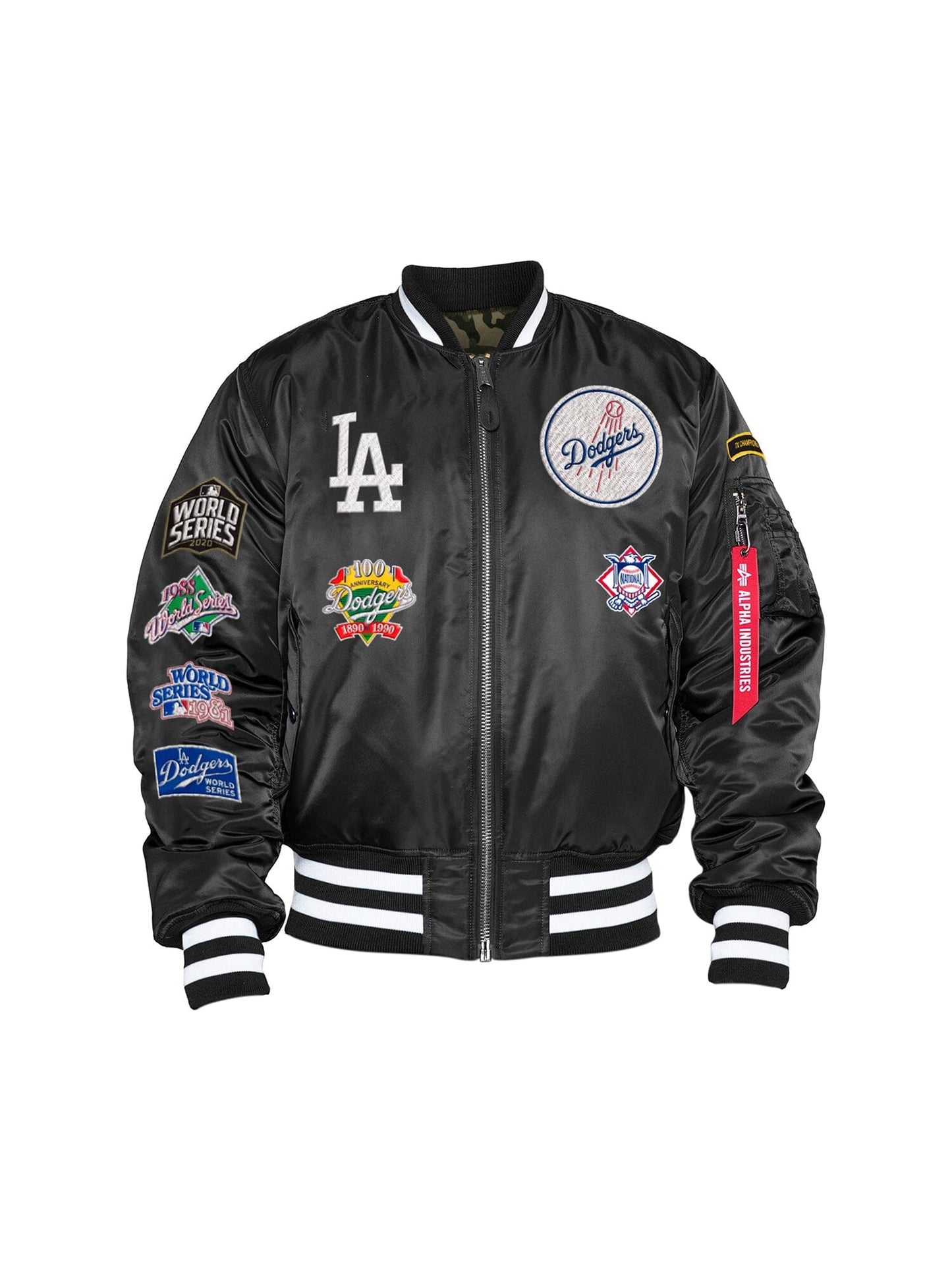 LOS ANGELES DODGERS X ALPHA X NEW ERA MA-1 BOMBER JACKET OUTERWEAR Alpha Industries, Inc. 