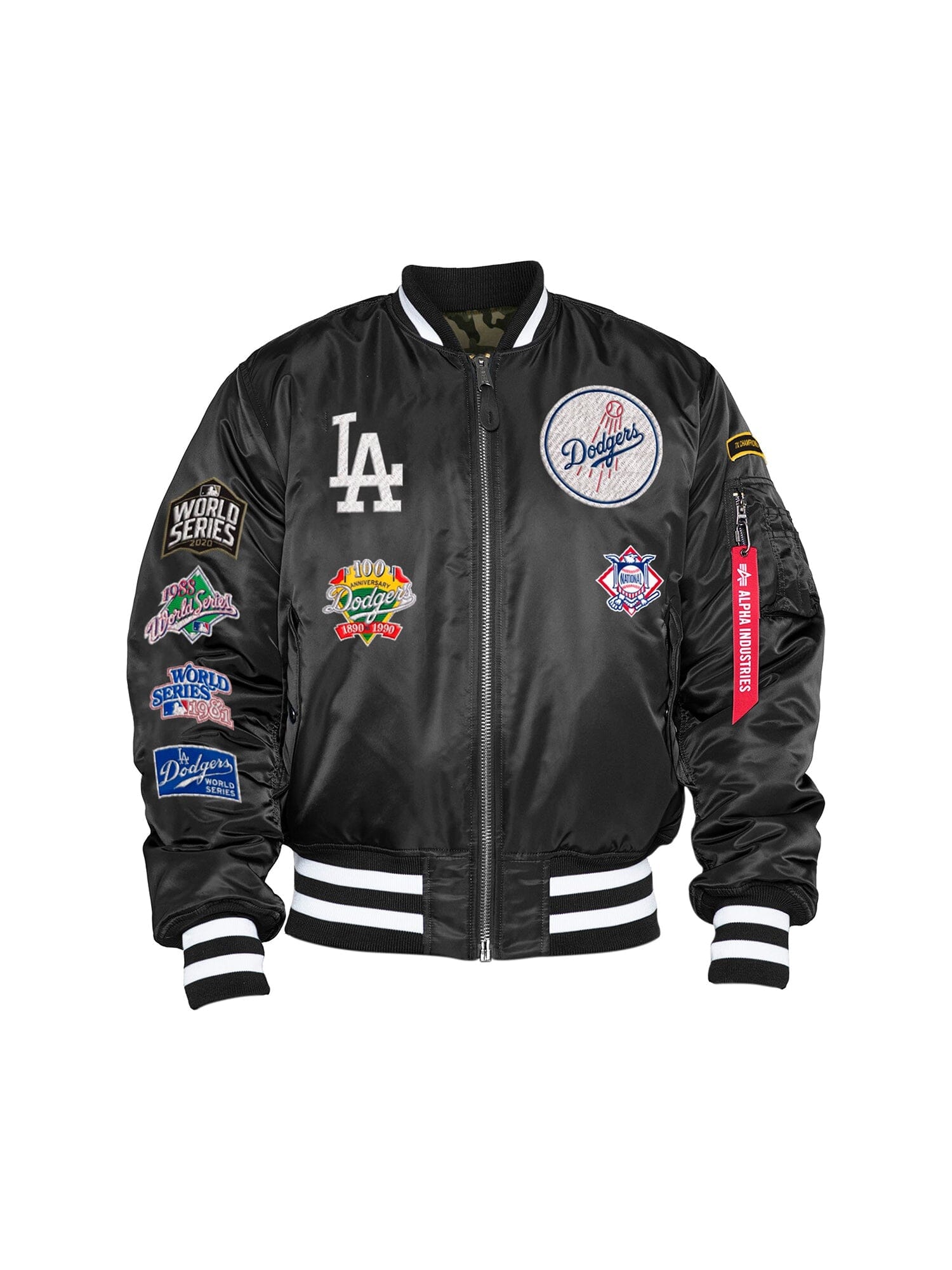 LOS ANGELES DODGERS X ALPHA X NEW ERA MA-1 BOMBER JACKET OUTERWEAR Alpha Industries, Inc. 