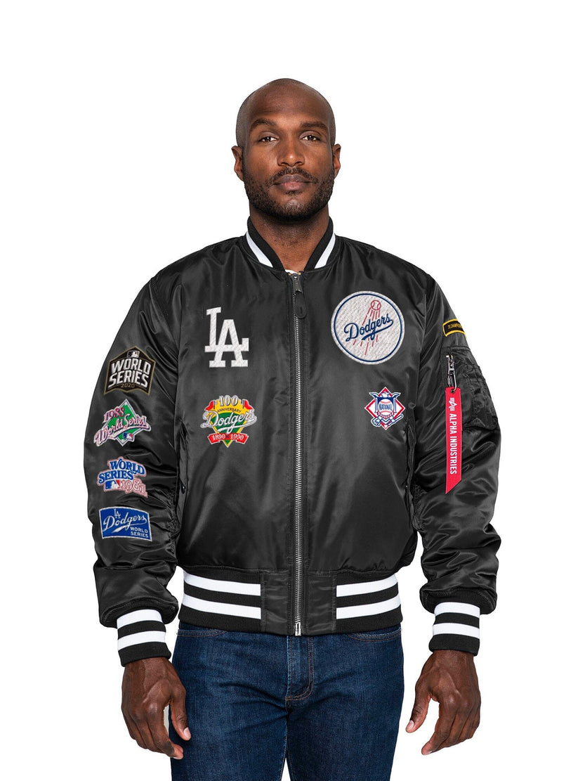 LOS ANGELES DODGERS X ALPHA X NEW ERA MA-1 BOMBER JACKET OUTERWEAR Alpha Industries, Inc. 
