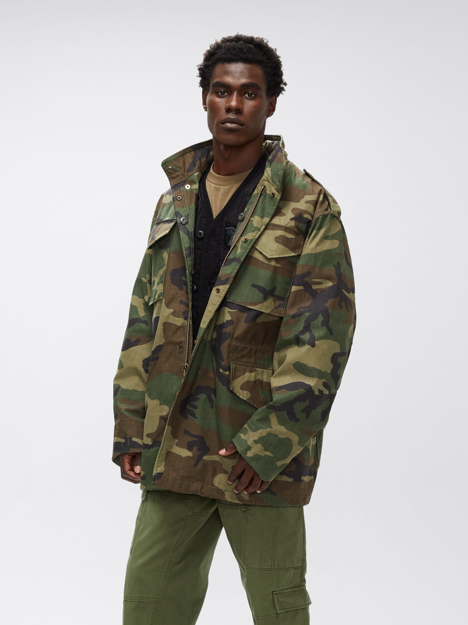 M-65 FIELD JACKET (HERITAGE) OUTERWEAR Alpha Industries WOODLAND CAMO XS 