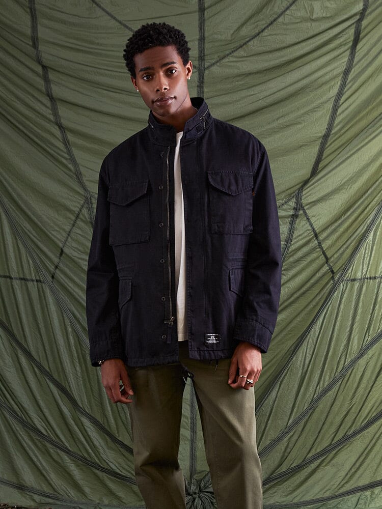 ジャケット・アウター argue COTTON NYLON M-65 HALF COAT/CAMEL Camel Heavyweight Moleskin Chore Jacket - Proper Cloth