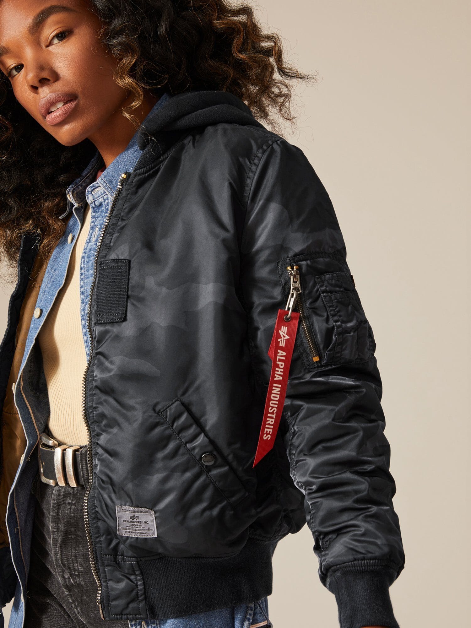MA-1 Hooded Battlewash Bomber Jacket Women's | Alpha Industries