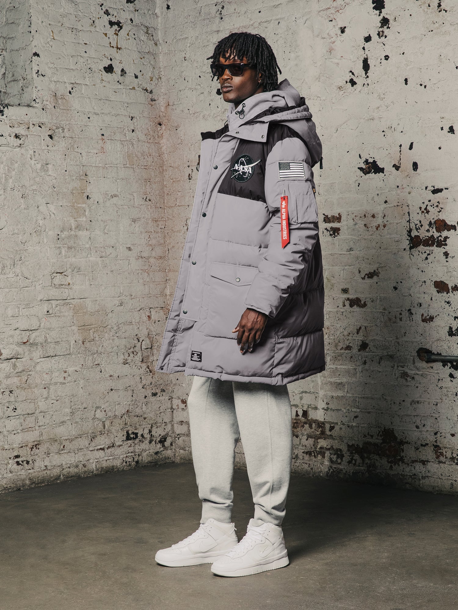MAN ON THE MOON N-3B REFLECTIVE QUILTED PARKA OUTERWEAR Alpha Industries 