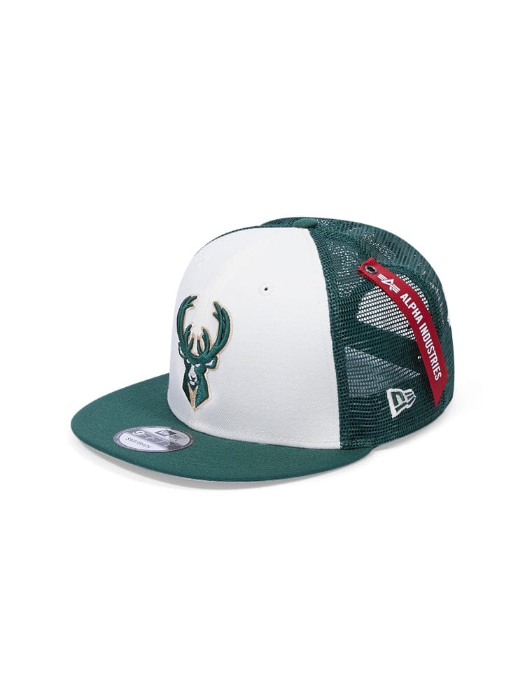 MILWAUKEE BUCKS X ALPHA X NEW ERA 950 CAP ACCESSORY Alpha Industries DARK GREEN O/S 