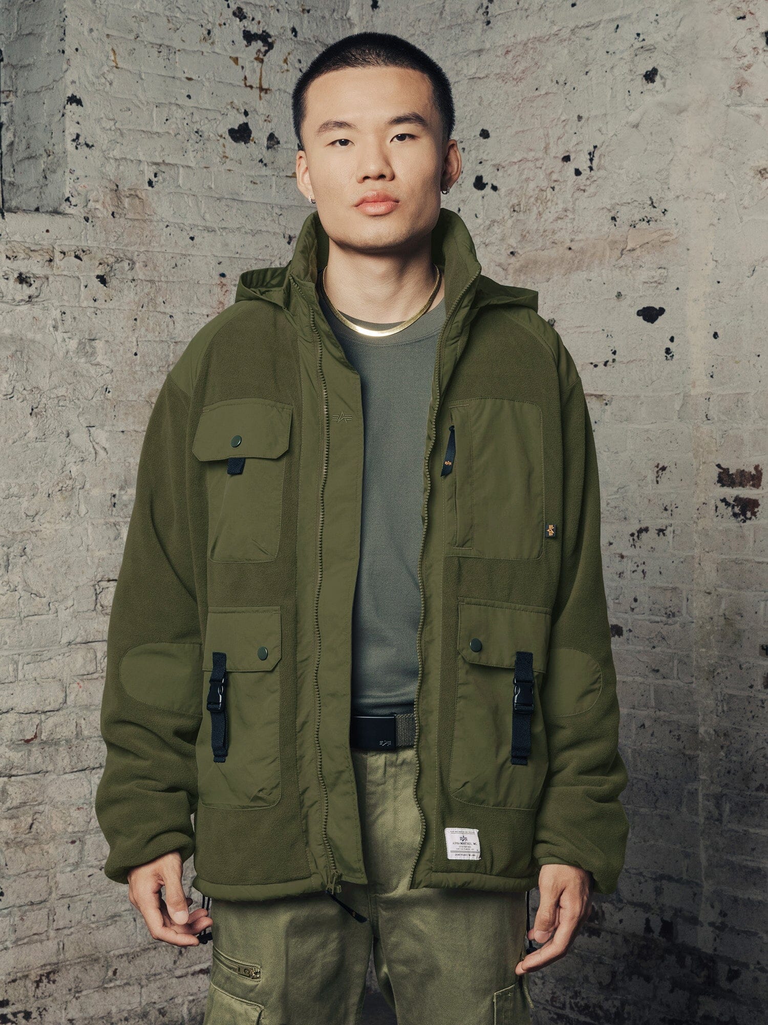 MIXED MEDIA FLEECE FULL ZIP HOODIE OUTERWEAR Alpha Industries 