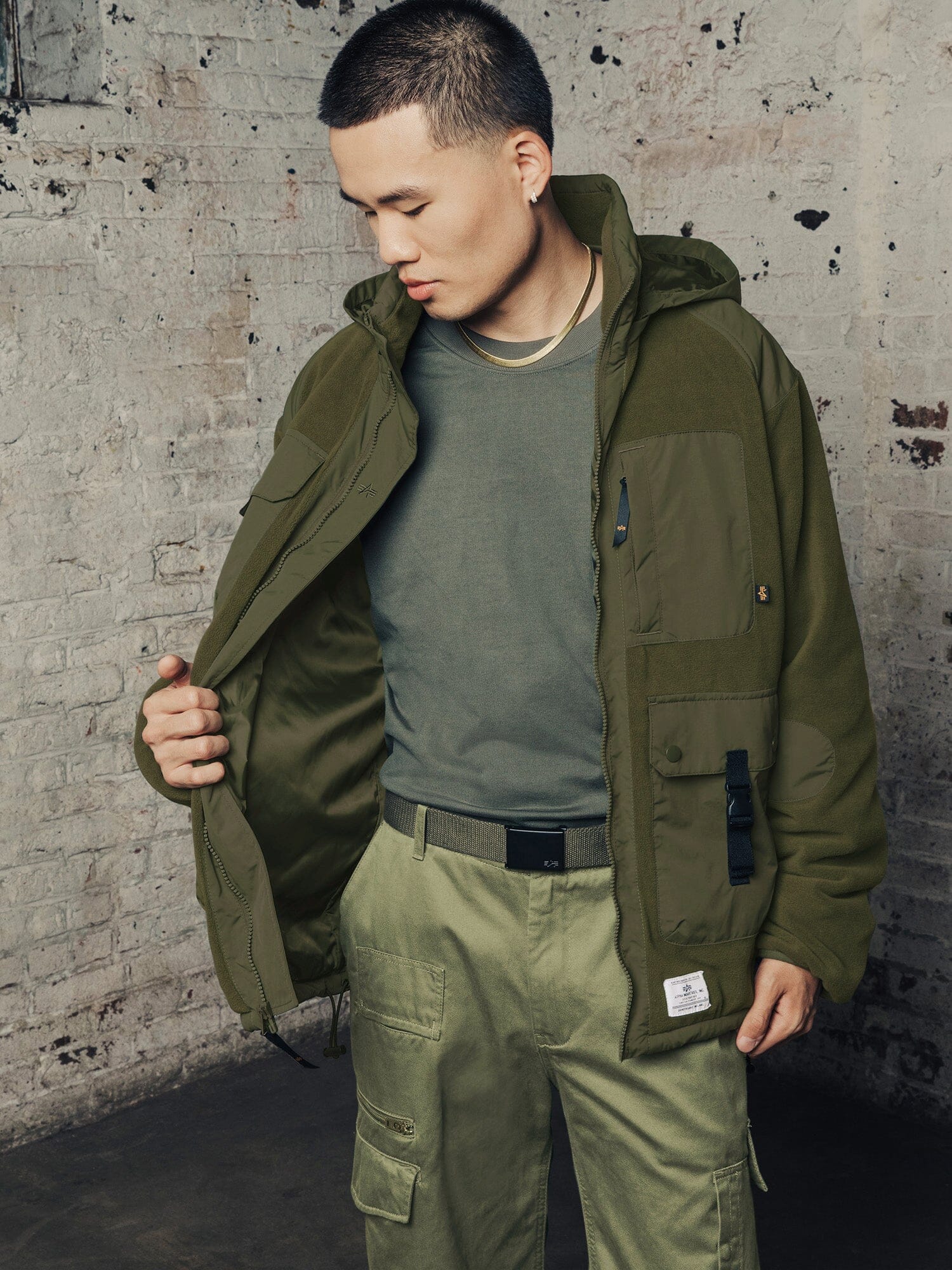 MIXED MEDIA FLEECE FULL ZIP HOODIE OUTERWEAR Alpha Industries 