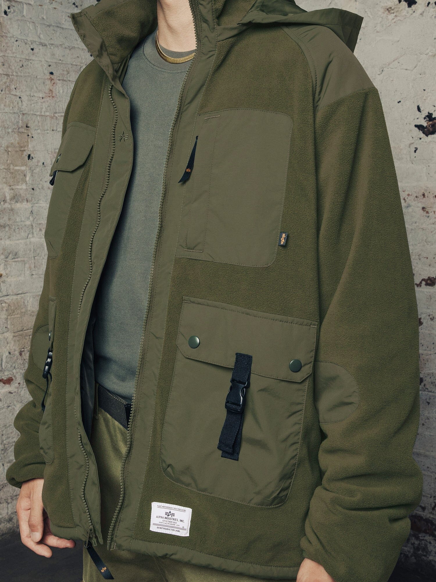 MIXED MEDIA FLEECE FULL ZIP HOODIE OUTERWEAR Alpha Industries 