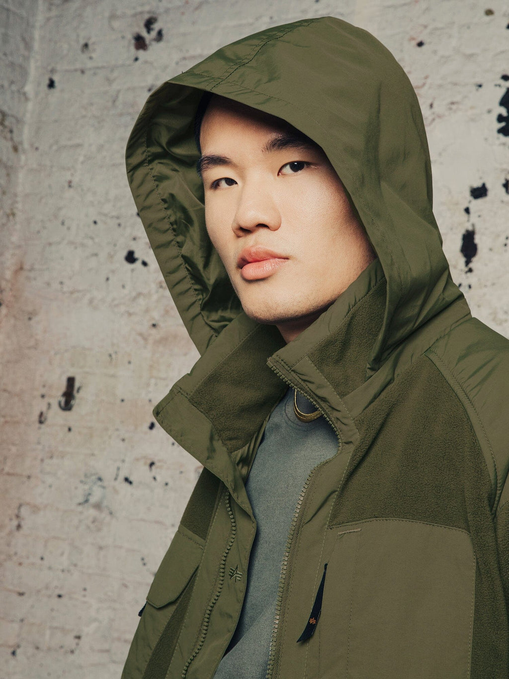 MIXED MEDIA FLEECE FULL ZIP HOODIE OUTERWEAR Alpha Industries 