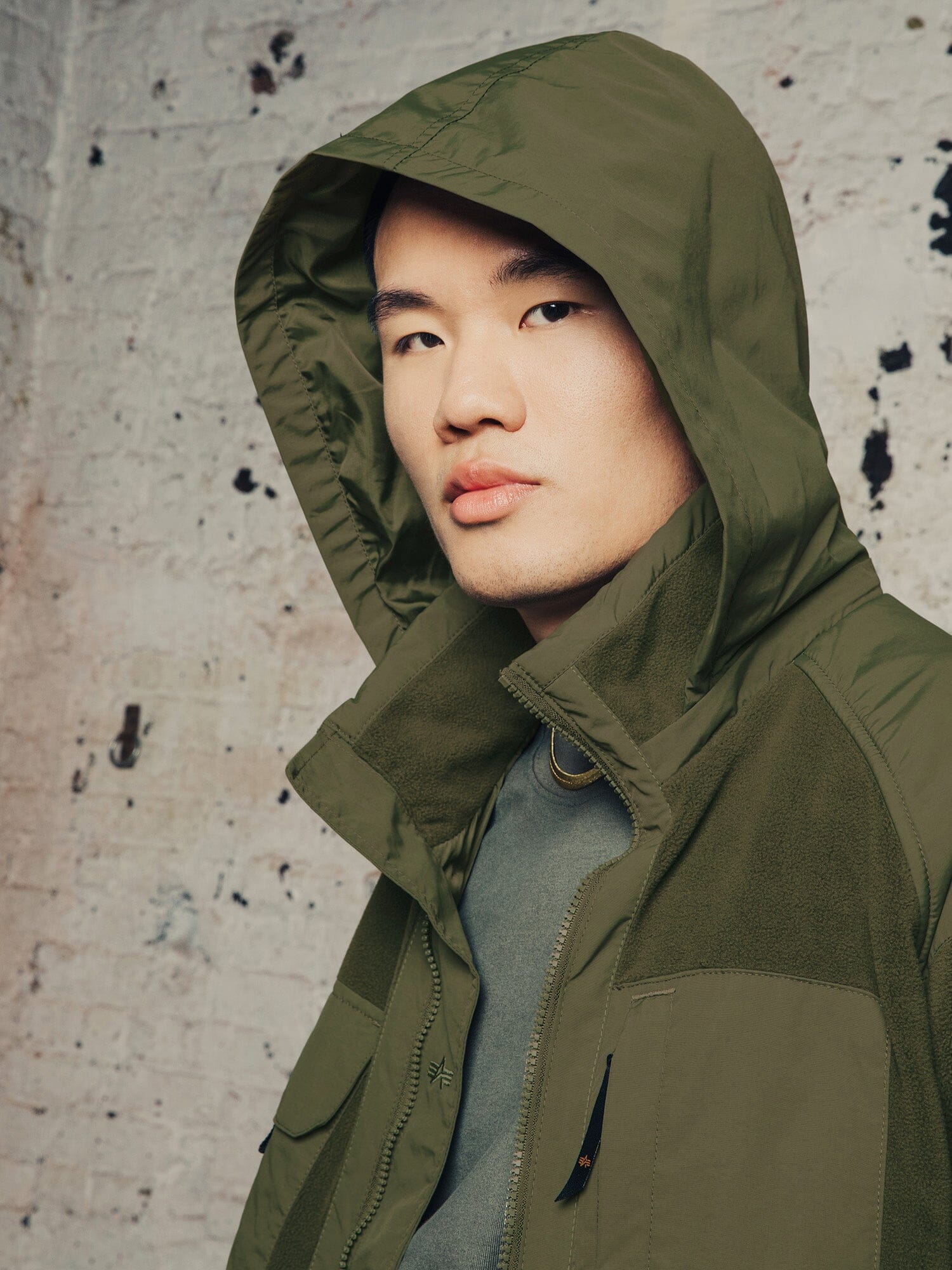 MIXED MEDIA FLEECE FULL ZIP HOODIE OUTERWEAR Alpha Industries 