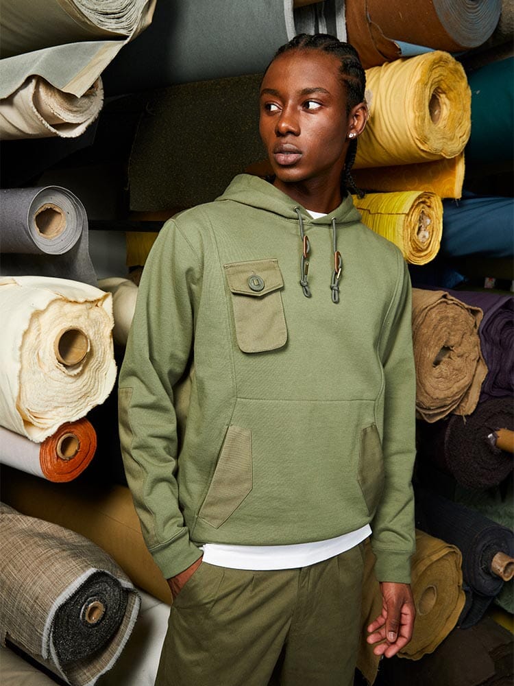 MIXED MEDIA HOODIE TOP Alpha Industries 