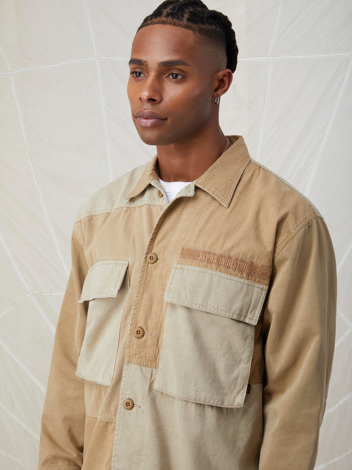 MIXED MEDIA SHIRT JACKET Alpha Industries