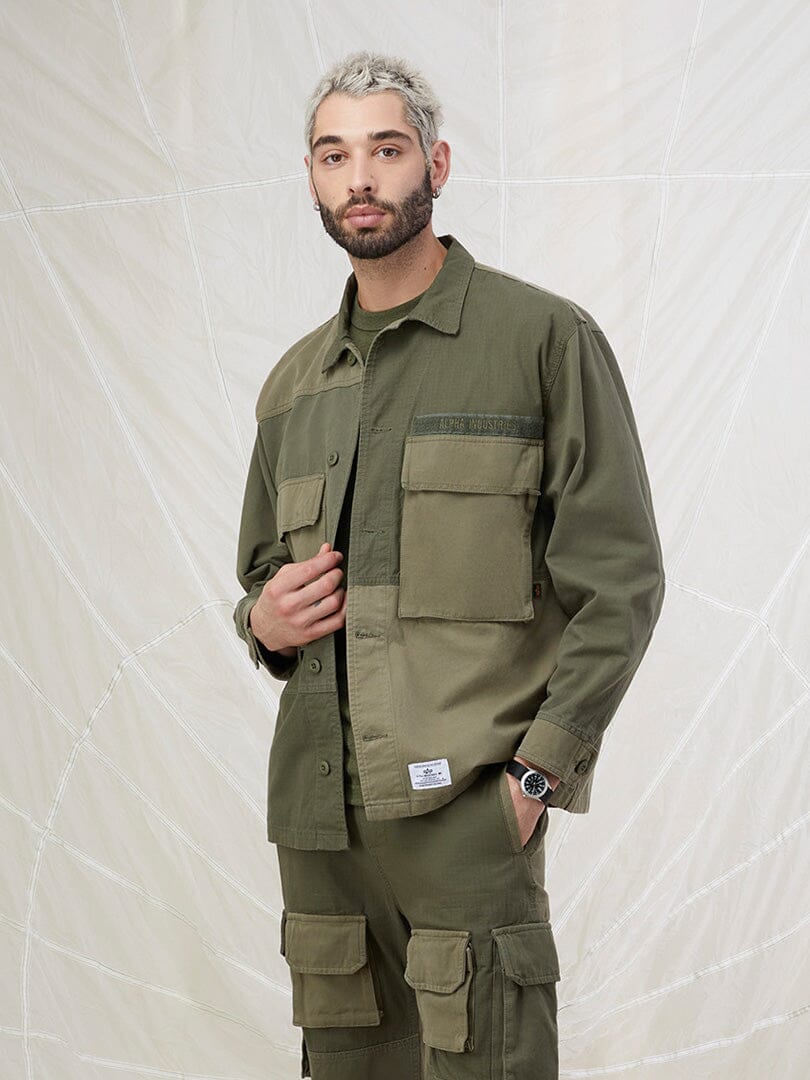 MIXED MEDIA SHIRT JACKET Alpha Industries